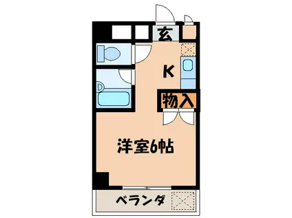 白砂ビル(1K/3階)の間取り写真