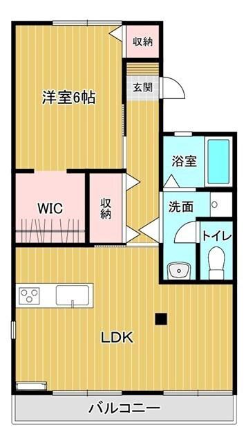 グランハイツ10(1LDK/2階)の間取り写真