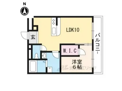 リバティハイツ(1LDK/4階)の間取り写真