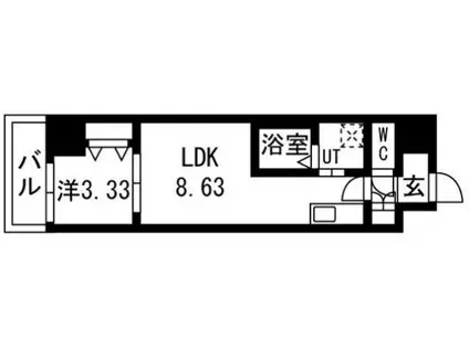 アーバンパーク新大阪(1LDK/10階)の間取り写真