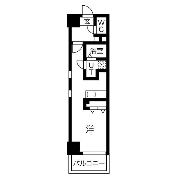 リナージュ佐古前(ワンルーム/5階)の間取り写真