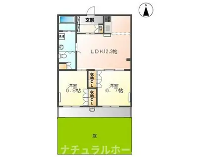 スターガーデン新栄(2LDK/1階)の間取り写真