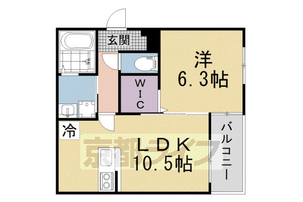 サンセレーノ MINAMI(1LDK/1階)の間取り写真