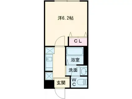オリーブハイツ志染駅前(1K/1階)の間取り写真