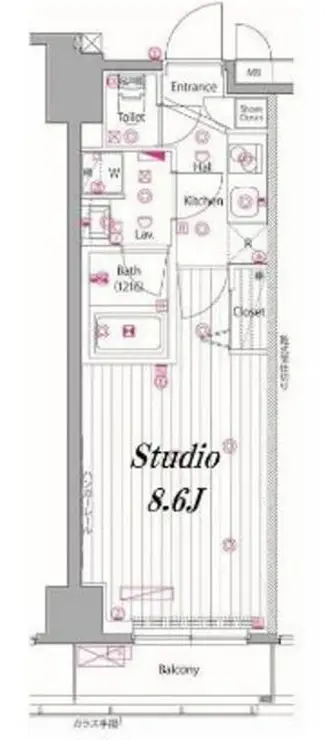 ガーラ・ヒルズ赤坂 1階階 間取り