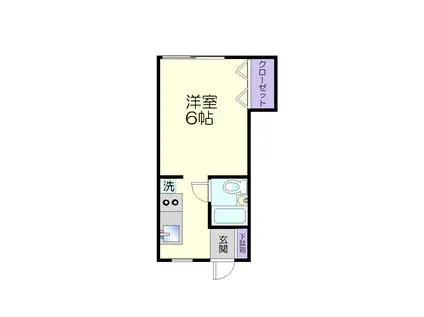 Fハイツ(ワンルーム/1階)の間取り写真