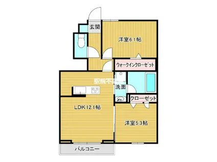 グラン・ルーチェ(2LDK/1階)の間取り写真