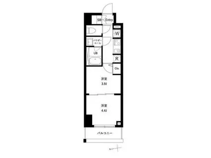 アーバンパーク綾瀬ウエスト(2K/4階)の間取り写真