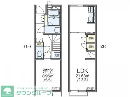レオネクスト明神(1LDK/1階)の間取り写真