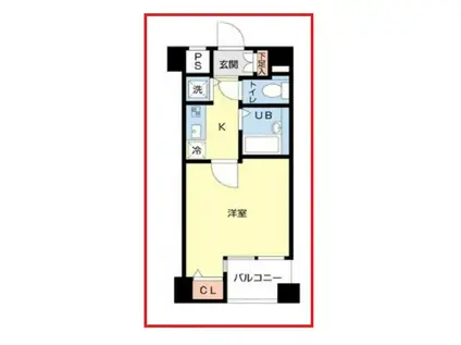 スカイコート大島(1K/3階)の間取り写真