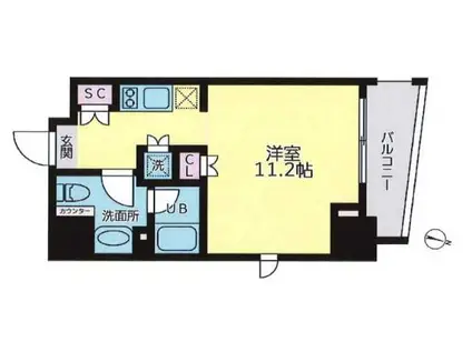 サンイング飯田橋(ワンルーム/4階)の間取り写真
