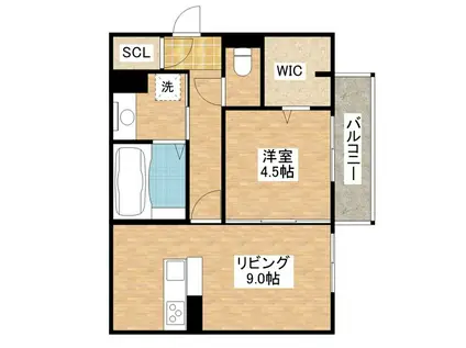 ホワイトクレイン野洲(1LDK/3階)の間取り写真