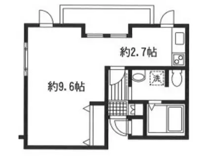 エマーレ永山(1K/3階)の間取り写真