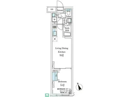 CREATIF駒澤大学前(1LDK/4階)の間取り写真