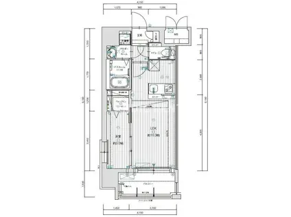 グランフォーレ博多駅プレミア(1LDK/6階)の間取り写真