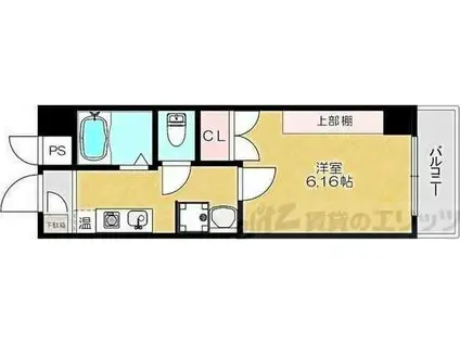 ウイニング・パラ江坂(1K/4階)の間取り写真