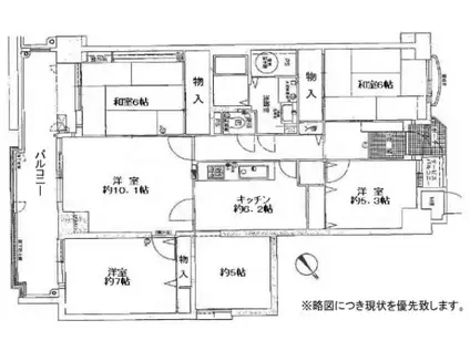 フォレスタ六甲(4LDK/9階)の間取り写真