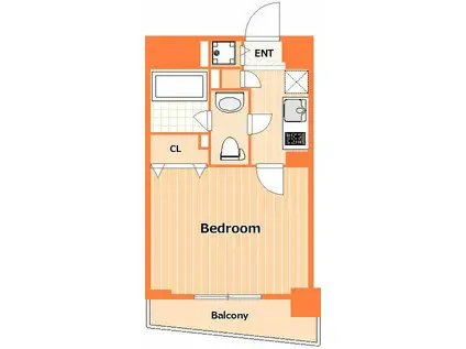 ショウケンレジデンス横浜山手(1K/1階)の間取り写真