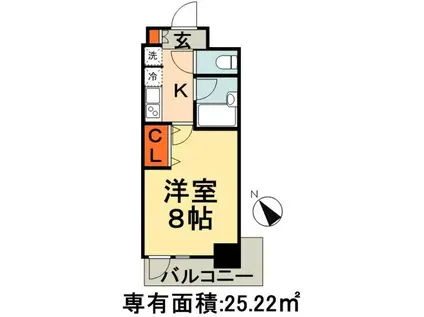 PARKAXIS千葉(1K/10階)の間取り写真