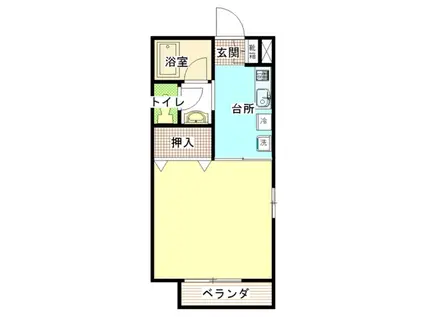 コイズミハイツ(1K/2階)の間取り写真