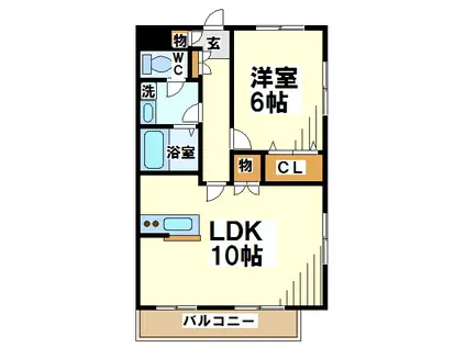 TIFOSO(1LDK/1階)の間取り写真