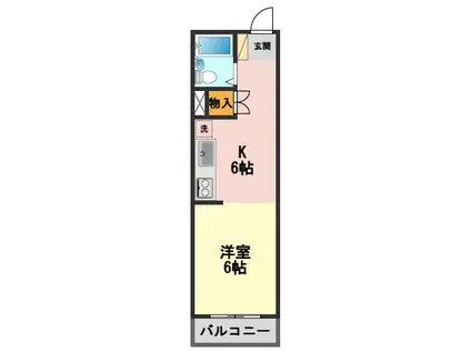 エスアール青戸(1K/3階)の間取り写真