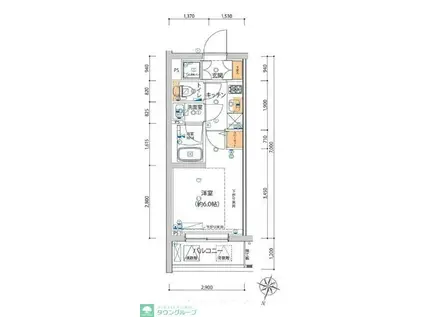 RISING PLACE綾瀬(1K/5階)の間取り写真
