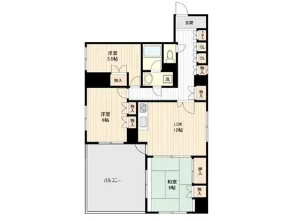 ツインパレス(3LDK/3階)の間取り写真