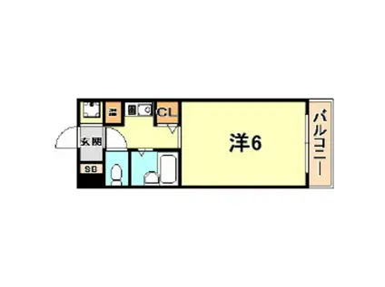 ル・コントワール(1K/1階)の間取り写真