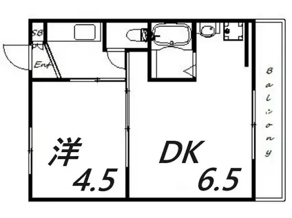 ヴィラナリー雲雀ヶ丘(1DK/4階)の間取り写真