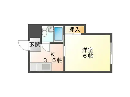 第2和久田ビル(1K/1階)の間取り写真