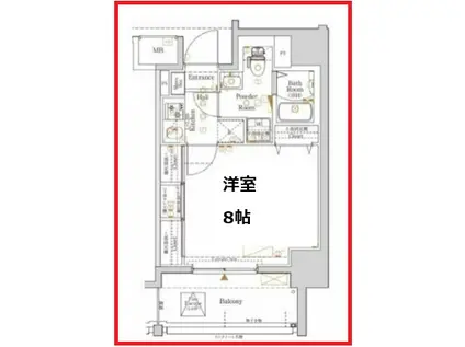 ログ駒込(1K/6階)の間取り写真