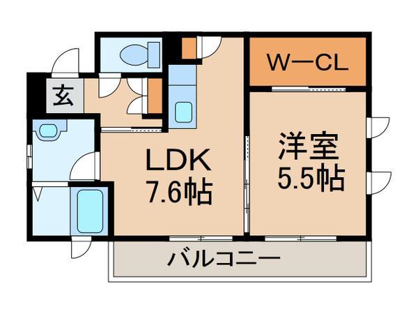 BEREO110(1LDK/3階)の間取り写真