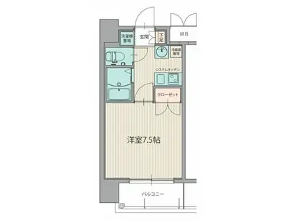 パルティール千種(1K/2階)の間取り写真