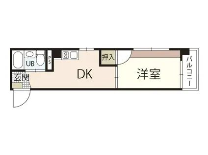 メゾンツルミ(1DK/3階)の間取り写真