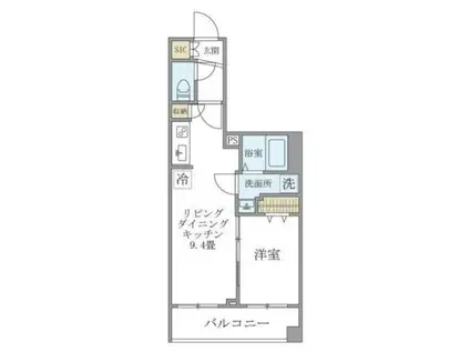 ワイエフ江古田(1LDK/2階)の間取り写真