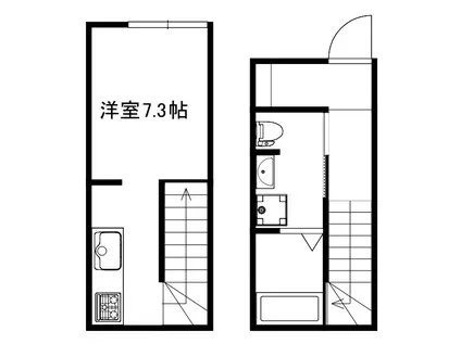 MOK-TERRACE DIMORA 練馬(ワンルーム/1階)の間取り写真
