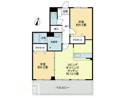 ピュアタウンエンジェル(2LDK/3階)の間取り写真