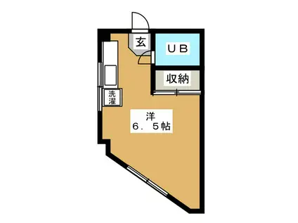 メゾンハラ(ワンルーム/3階)の間取り写真