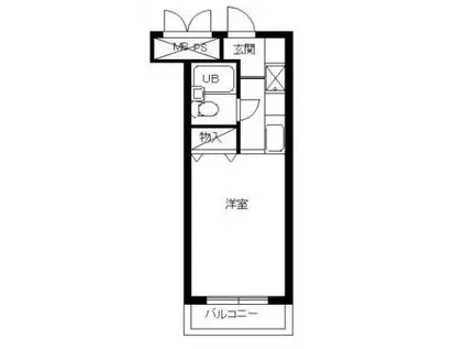 スカイコート宮崎台第3(ワンルーム/2階)の間取り写真