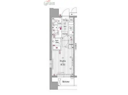 ガーラ・ステージ川崎(1K/10階)の間取り写真