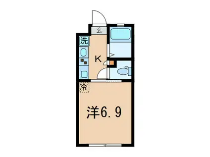 ABILIO(1K/1階)の間取り写真