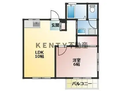 メゾン鈴木(1LDK/3階)の間取り写真