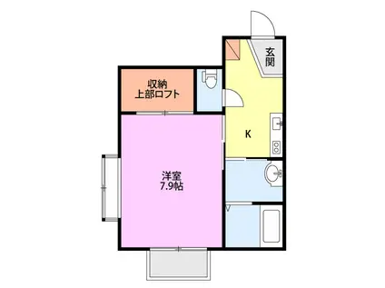 メゾン デタント III(1K/2階)の間取り写真