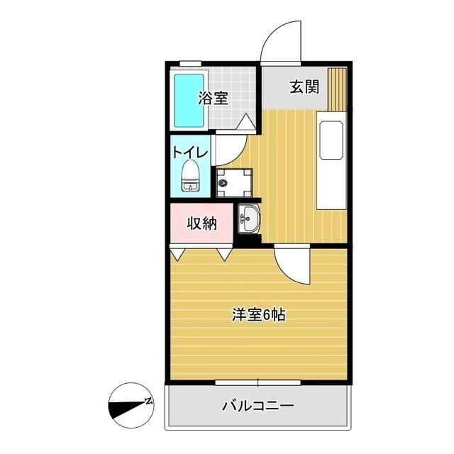 プロト3(1K/2階)の間取り写真