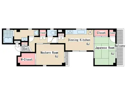 正木マンション(2DK/3階)の間取り写真