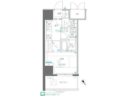 アルファレジデンシア南千住(1K/3階)の間取り写真