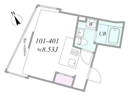 TRIAS347(1K/4階)の間取り写真