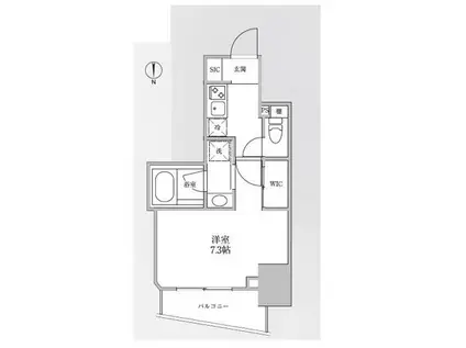 レジディア御茶ノ水III(1K/10階)の間取り写真