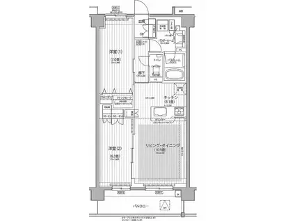 Nステージ東小金井(2LDK/1階)の間取り写真